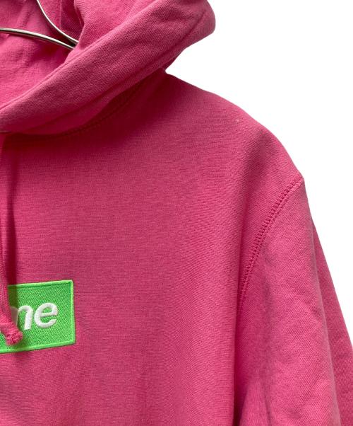 SUPREME（シュプリーム）SUPREME (シュプリーム) BOX LOGO HOODED SWEATSHIRT MAGENTA ピンク×グリーン サイズ:Sの古着・服飾アイテム