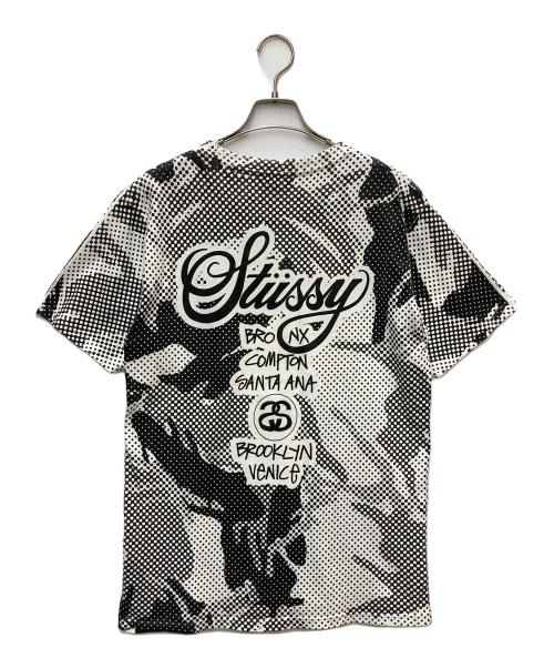 stussy（ステューシー）stussy (ステューシー) WORLD TOUR TEE ホワイト×ブラック サイズ:Mの古着・服飾アイテム