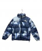 THE NORTH FACE×SUPREMEザ ノース フェイス×シュプリーム）の古着「The North Face Bleached　Denim Print Nuptse Jacket（ ブリーチドデニムプリントマウンテン ジャケット ）」｜ブルー