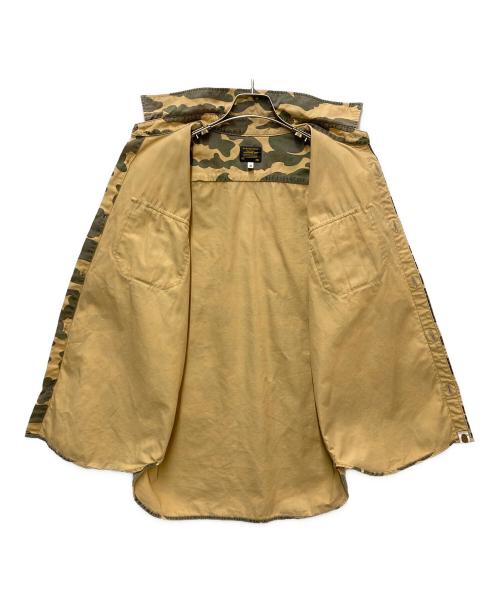 A BATHING APE（アベイシングエイプ）A BATHING APE (ア ベイシング エイプ) 半袖ミリタリーシャツ ベージュ×カーキ サイズ:Mの古着・服飾アイテム