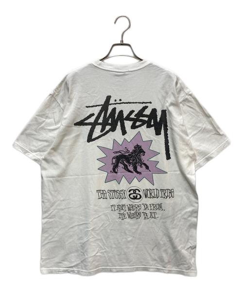 stussy（ステューシー）stussy (ステューシー) LION TRIBE TEE ホワイト サイズ:Lの古着・服飾アイテム