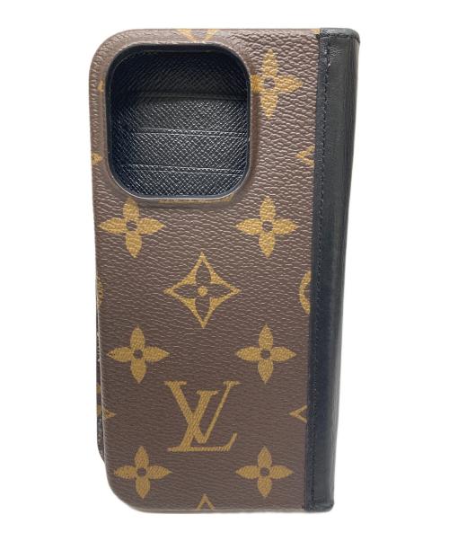 LOUIS VUITTON（ルイ ヴィトン）LOUIS VUITTON (ルイ ヴィトン) IPHONE 15 PRO・フォリオ　モノグラム ブラウンの古着・服飾アイテム