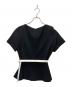 M Maglie le cassetto (エム マーリエ ル カセット) 凛と“サマみえ”ペプラムブラウス ブラック サイズ:9：5000円