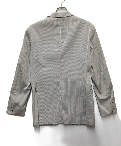 BURBERRY BLACK LABEL（バーバリーブラックレーベル）BURBERRY BLACK LABEL (バーバリーブラックレーベル) テーラードジャケット ホワイト×ブラック サイズ:LLの古着・服飾アイテム