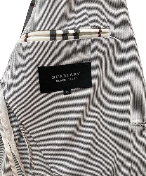 BURBERRY BLACK LABEL（バーバリーブラックレーベル）BURBERRY BLACK LABEL (バーバリーブラックレーベル) テーラードジャケット ホワイト×ブラック サイズ:LLの古着・服飾アイテム