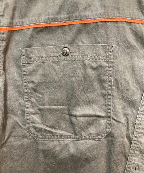 HARLEY-DAVIDSON（ハーレーダビッドソン）HARLEY-DAVIDSON (ハーレーダビッドソン) メカニックシャツ ブラック×オレンジ サイズ:3XLの古着・服飾アイテム