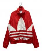 adidasアディダス）の古着「BIG TREFOIL TRACK TOP」｜レッド×ホワイト