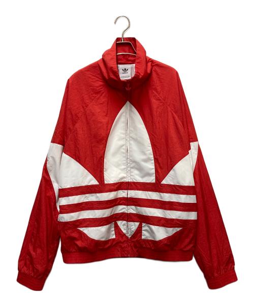 adidas（アディダス）adidas (アディダス) BIG TREFOIL TRACK TOP レッド×ホワイト サイズ:Oの古着・服飾アイテム