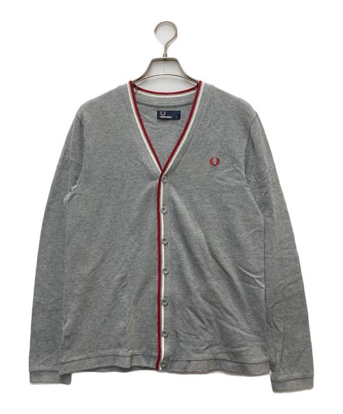 FRED PERRY（フレッドペリー）FRED PERRY (フレッドペリー) 鹿の子ピケカーディガン グレー サイズ:Sの古着・服飾アイテム