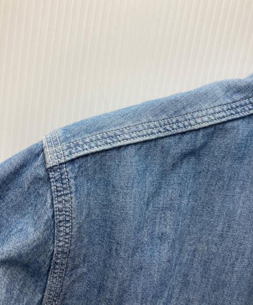 SUGAR CANE（シュガーケーン）SUGAR CANE (シュガーケーン) BLUE CHAMBRAY L/S WORK SHIRTS ブルー サイズ:SMALL 14-14 1/2の古着・服飾アイテム