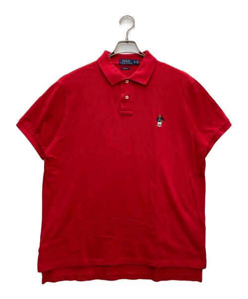 POLO RALPH LAUREN（ポロ・ラルフローレン）POLO RALPH LAUREN (ポロ・ラルフローレン) ポロベア刺繍ポロシャツ レッド サイズ:XLの古着・服飾アイテム