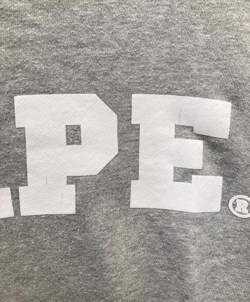 A BATHING APE（ア ベイシング エイプ）A BATHING APE (ア ベイシング エイプ) BAPEロゴプリントスウェット グレー サイズ:Mの古着・服飾アイテム
