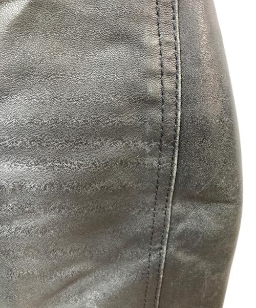 EDIFICE（エディフィス）EDIFICE (エディフィス) スタンドカラーレザージャケット ブラック サイズ:38の古着・服飾アイテム