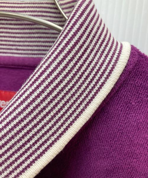 SUPREME（シュプリーム）SUPREME (シュプリーム) STRIPED COLLAR TERRY POLO パープル サイズ:Mの古着・服飾アイテム