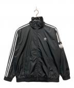 adidasアディダス）の古着「3D Trefoil 3-Stripes Track Jacket」｜ブラック×ホワイト