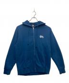 stussyステューシー）の古着「ジップパーカー」｜ネイビー