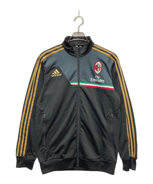 adidas（アディダス）adidas (アディダス) トラックジャケット ACミラン ブラック×ゴールド サイズ:Lの古着・服飾アイテム