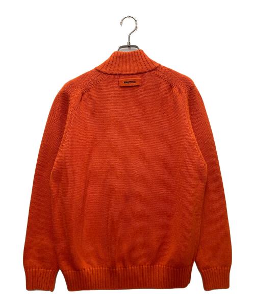 NAUTICA（ノーティカ）NAUTICA (ノーティカ) 厚手ニットブルゾン オレンジ サイズ:Mの古着・服飾アイテム