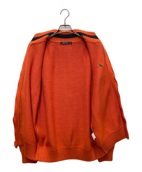 NAUTICA（ノーティカ）NAUTICA (ノーティカ) 厚手ニットブルゾン オレンジ サイズ:Mの古着・服飾アイテム