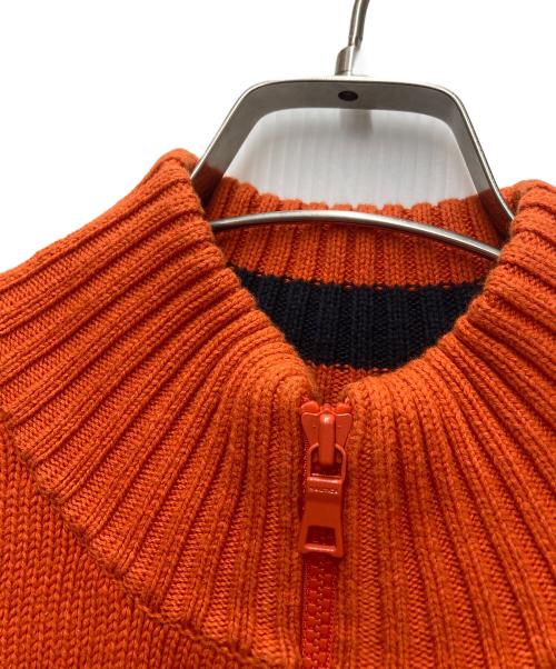 NAUTICA（ノーティカ）NAUTICA (ノーティカ) 厚手ニットブルゾン オレンジ サイズ:Mの古着・服飾アイテム