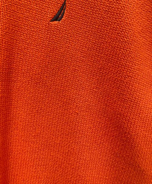 NAUTICA（ノーティカ）NAUTICA (ノーティカ) 厚手ニットブルゾン オレンジ サイズ:Mの古着・服飾アイテム