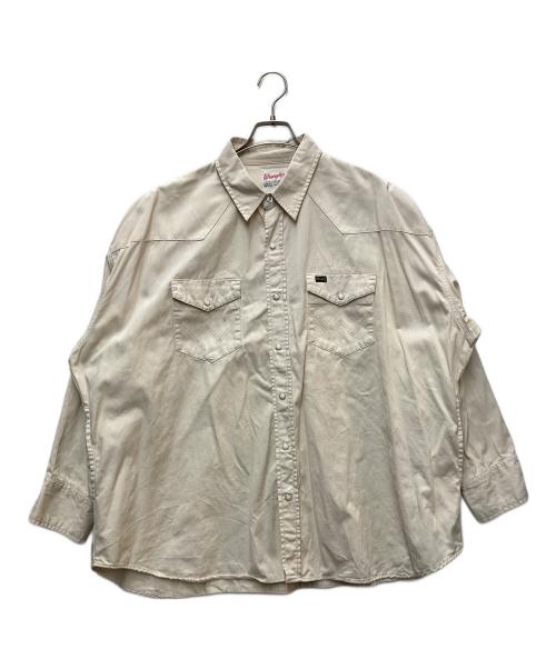 Wrangler（ラングラー）Wrangler (ラングラー) ウエスタンシャツ ベージュ サイズ:Mの古着・服飾アイテム