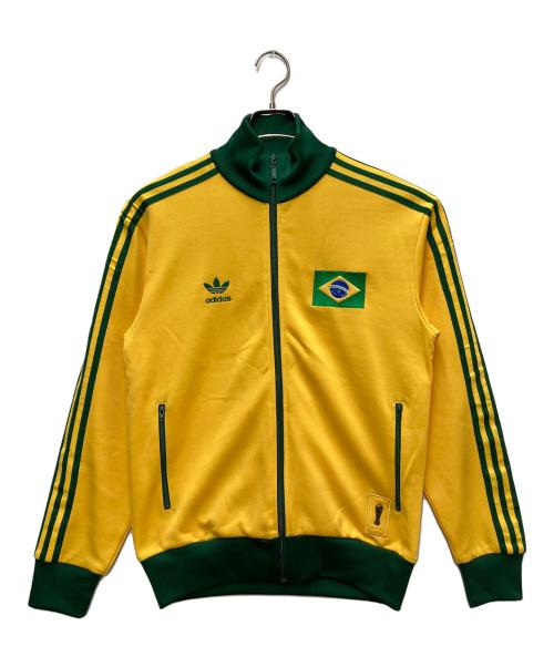 adidas（アディダス）adidas (アディダス) TRACK TOP BRAZIL UNIFORM SUNSHINE イエロー×グリーン サイズ:Mの古着・服飾アイテム