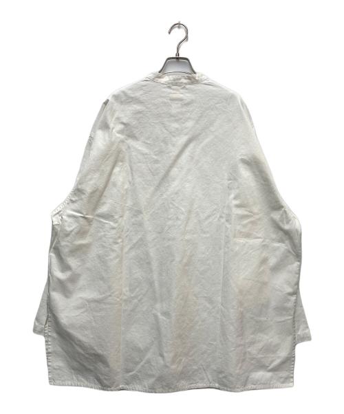 HINSON（ヒンソン）HINSON (ヒンソン) ロング丈プルオーバーシャツ アイボリー サイズ:Lの古着・服飾アイテム