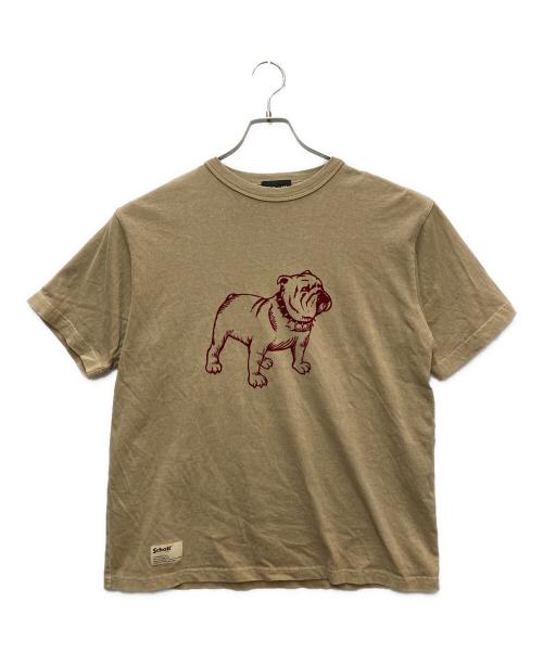 Schott（ショット）Schott (ショット) フロッキープリントTシャツ ベージュ サイズ:38の古着・服飾アイテム