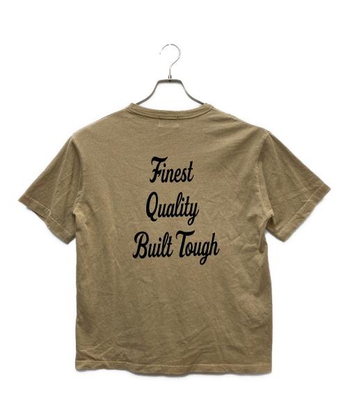 Schott（ショット）Schott (ショット) フロッキープリントTシャツ ベージュ サイズ:38の古着・服飾アイテム