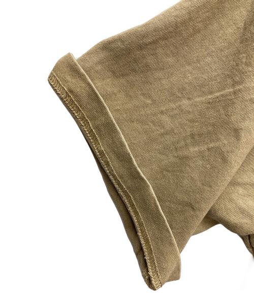 Schott（ショット）Schott (ショット) フロッキープリントTシャツ ベージュ サイズ:38の古着・服飾アイテム