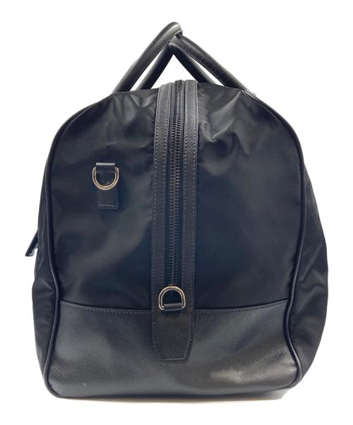 PRADA（プラダ）PRADA (プラダ) Re-Nylon xサフィアーノレザー ダッフルバッグ ブラックの古着・服飾アイテム