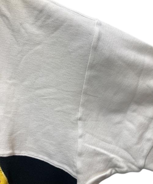 PINK PANTHER（ピンクパンサー）PINK PANTHER (ピンクパンサー) キャラクター刺繍ポロシャツ ホワイト×ブラック サイズ:2の古着・服飾アイテム