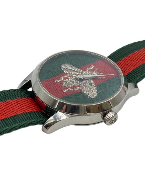 GUCCI（グッチ）GUCCI (グッチ) 腕時計 Gタイムレス グリーン×レッドの古着・服飾アイテム