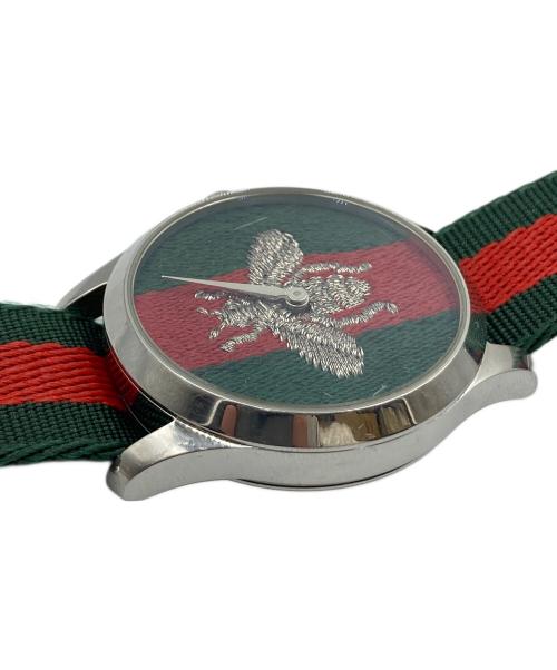 GUCCI（グッチ）GUCCI (グッチ) 腕時計 Gタイムレス グリーン×レッドの古着・服飾アイテム