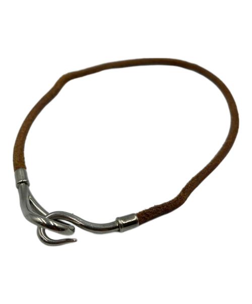 HERMES（エルメス）HERMES (エルメス) レザーチョーカー ジャンボ ブラウンの古着・服飾アイテム