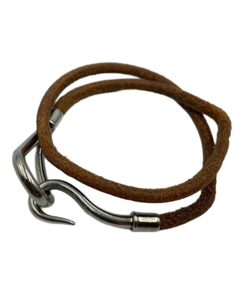 HERMES（エルメス）HERMES (エルメス) レザーチョーカー ジャンボ ブラウンの古着・服飾アイテム