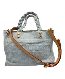 LOUIS VUITTON（ルイ ヴィトン）の古着「モノグラムデニム レットゴー」｜ブルー