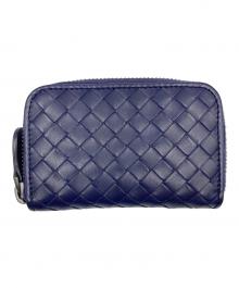 BOTTEGA VENETA（ボッテガベネタ）の古着「ジップコインケース イントレチャート」｜ネイビー