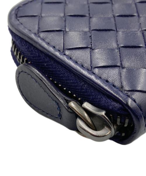 BOTTEGA VENETA（ボッテガベネタ）BOTTEGA VENETA (ボッテガベネタ) ジップコインケース イントレチャート ネイビーの古着・服飾アイテム