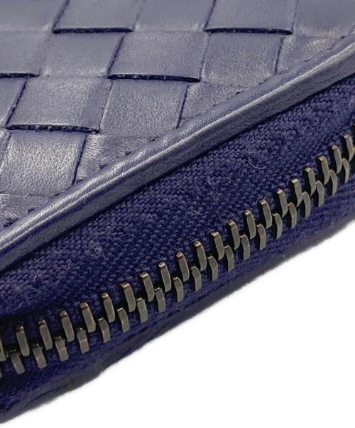 BOTTEGA VENETA（ボッテガベネタ）BOTTEGA VENETA (ボッテガベネタ) ジップコインケース イントレチャート ネイビーの古着・服飾アイテム