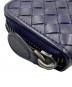 中古・古着 BOTTEGA VENETA (ボッテガベネタ) ジップコインケース イントレチャート ネイビー：18000円