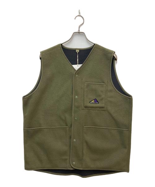 NEW BALANCE（ニューバランス）NEW BALANCE (ニューバランス) 3レイヤークラシックフリースベスト カーキ サイズ:XL 未使用品の古着・服飾アイテム