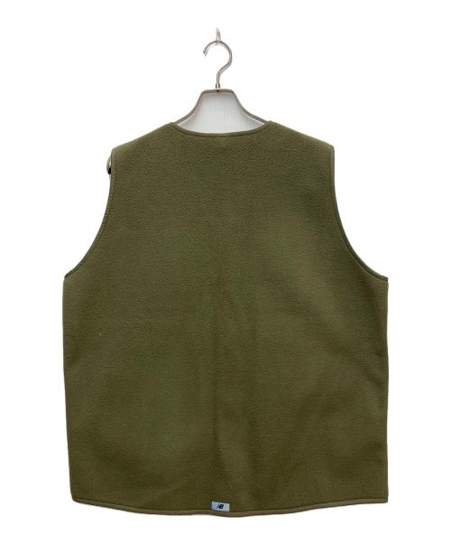NEW BALANCE（ニューバランス）NEW BALANCE (ニューバランス) 3レイヤークラシックフリースベスト カーキ サイズ:XL 未使用品の古着・服飾アイテム
