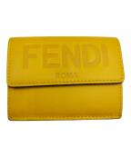 FENDIフェンディ）の古着「ROMA MICRO TRIFOLD WALLET」｜イエロー