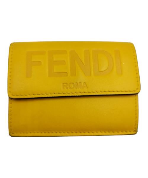 FENDI（フェンディ）FENDI (フェンディ) ROMA MICRO TRIFOLD WALLET イエローの古着・服飾アイテム