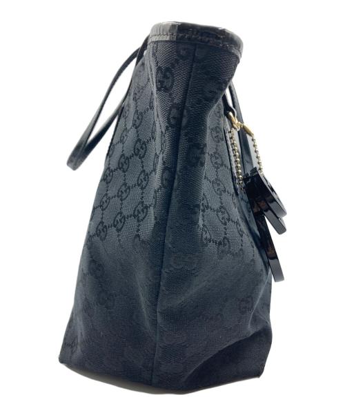 GUCCI（グッチ）GUCCI (グッチ) GGキャンバストートバッグ ブラックの古着・服飾アイテム