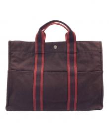 HERMES（エルメス）の古着「ハンドバッグ」｜ブラウン×レッド
