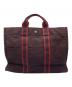 HERMES (エルメス) ハンドバッグ ブラウン×レッド：15000円