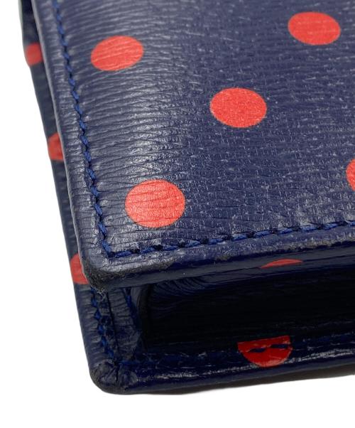 GUCCI（グッチ）GUCCI (グッチ) チェーンショルダーウォレット ドット ネイビー×レッドの古着・服飾アイテム